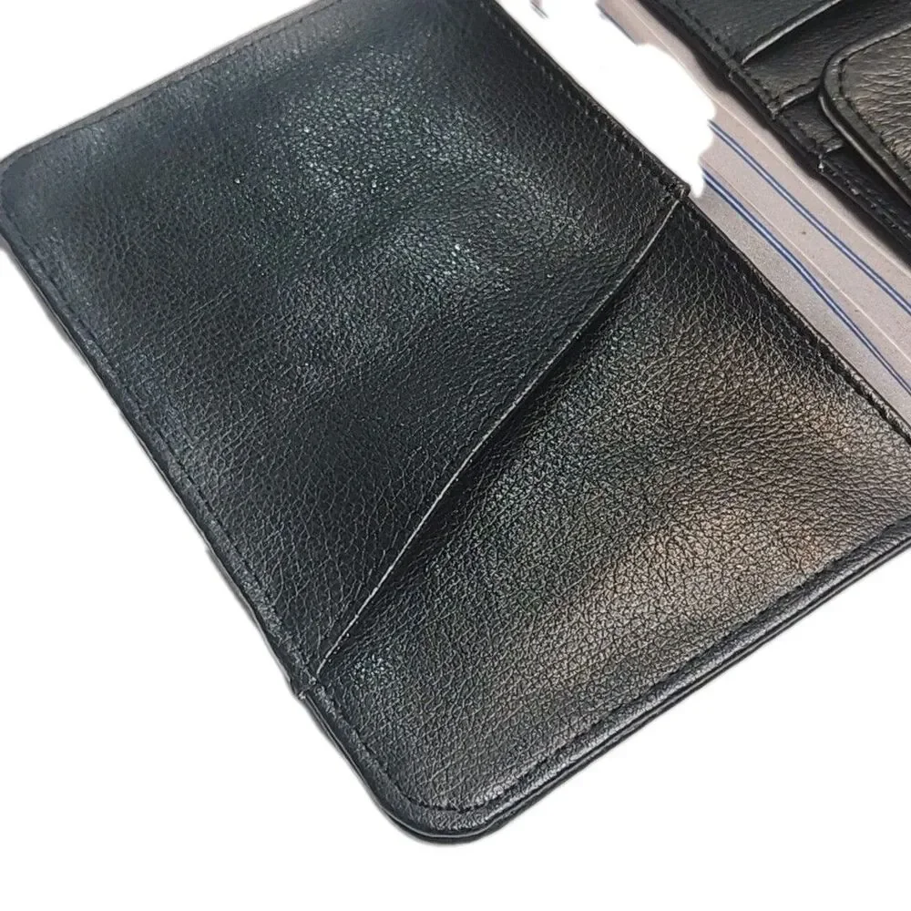 Cutter & Buck Passport Wallet Organizer Religious Cross Black Leather  6